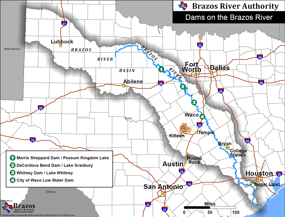Dams on the Brazos River