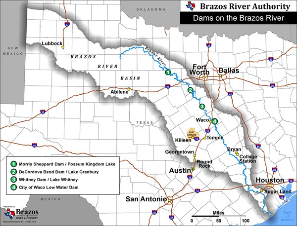 Dams on the Brazos River