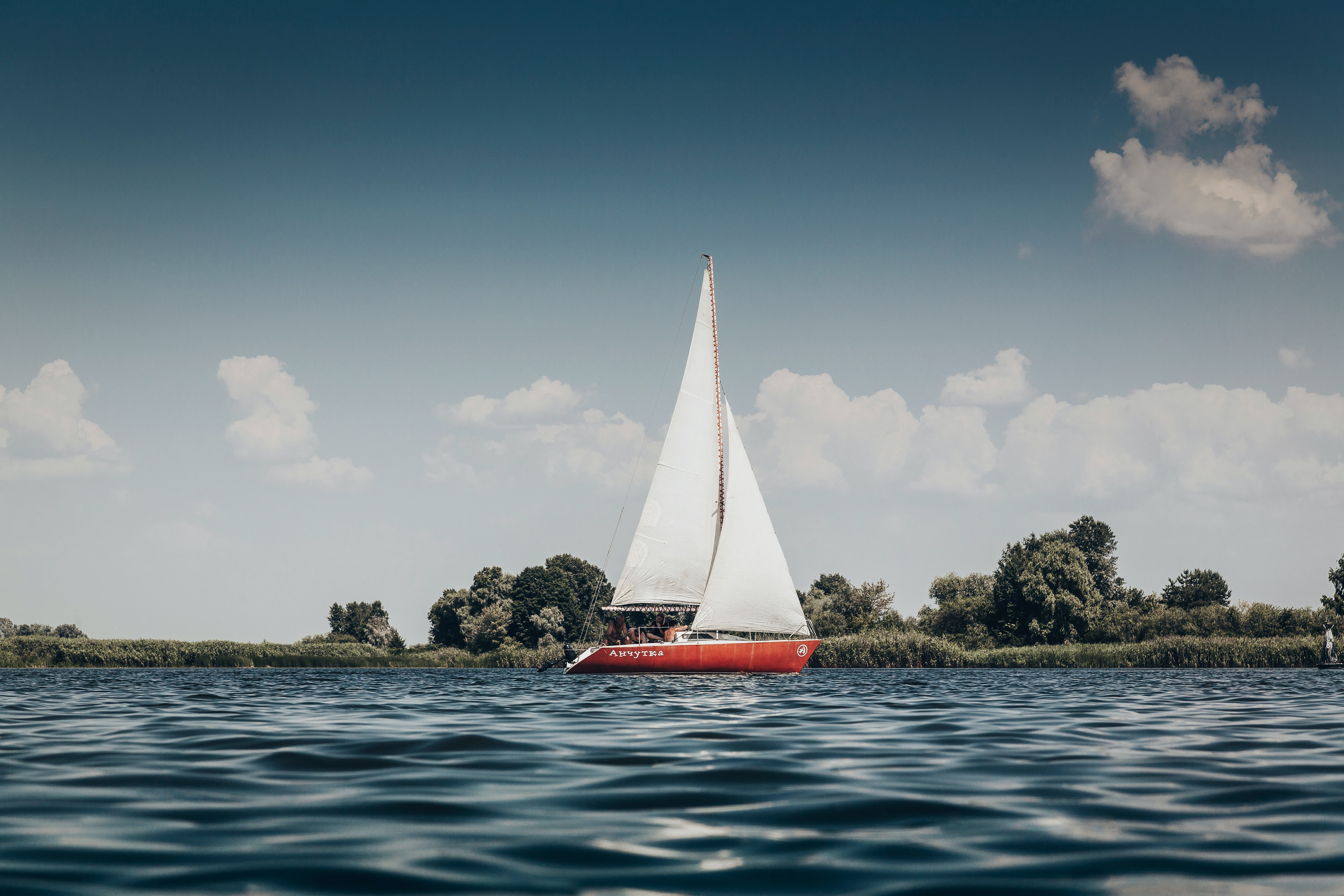 Sail boat on the water