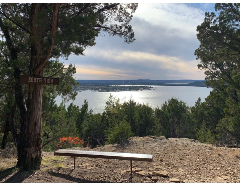 View from the Possum Kingdom Lake hike and bike trail
