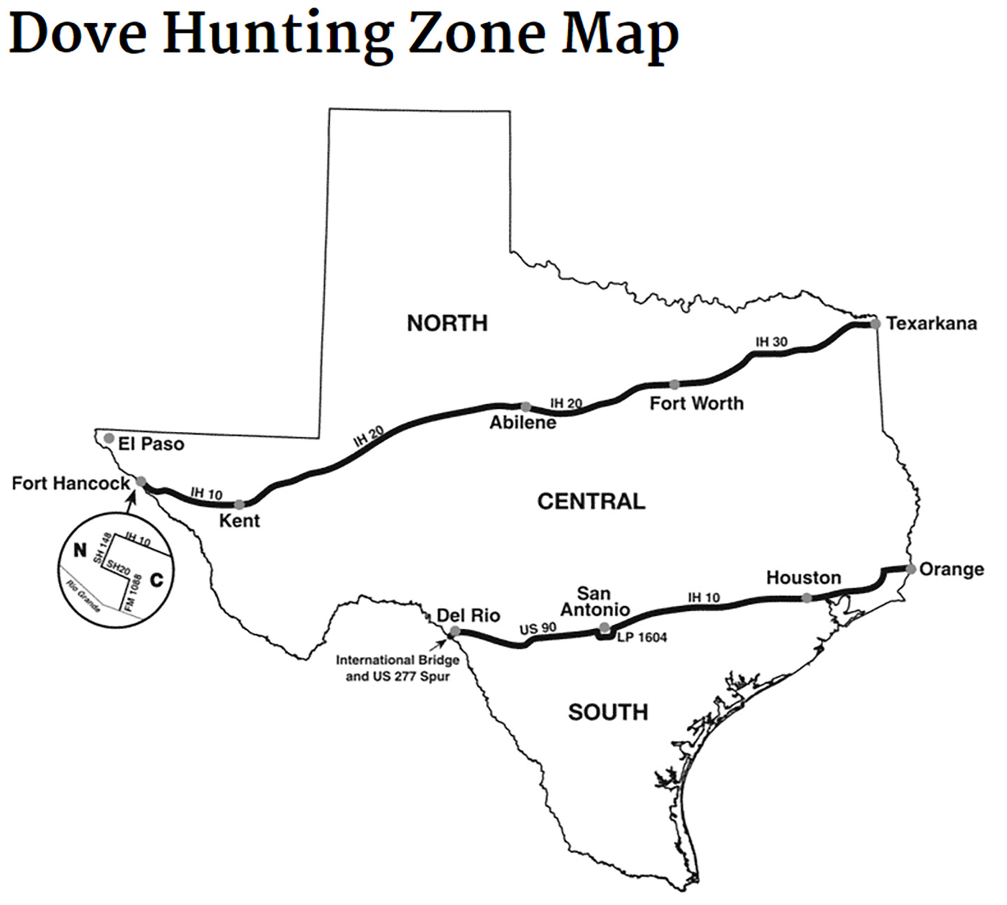 Dove hunting zone map