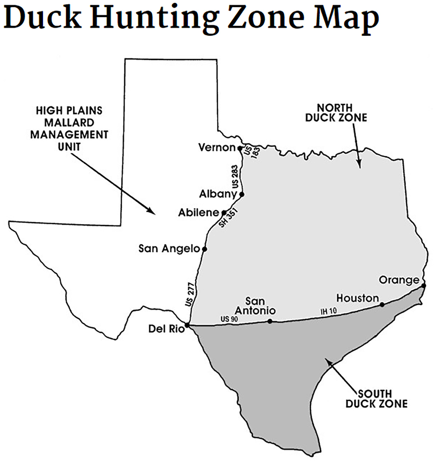 Duck hunting zone map