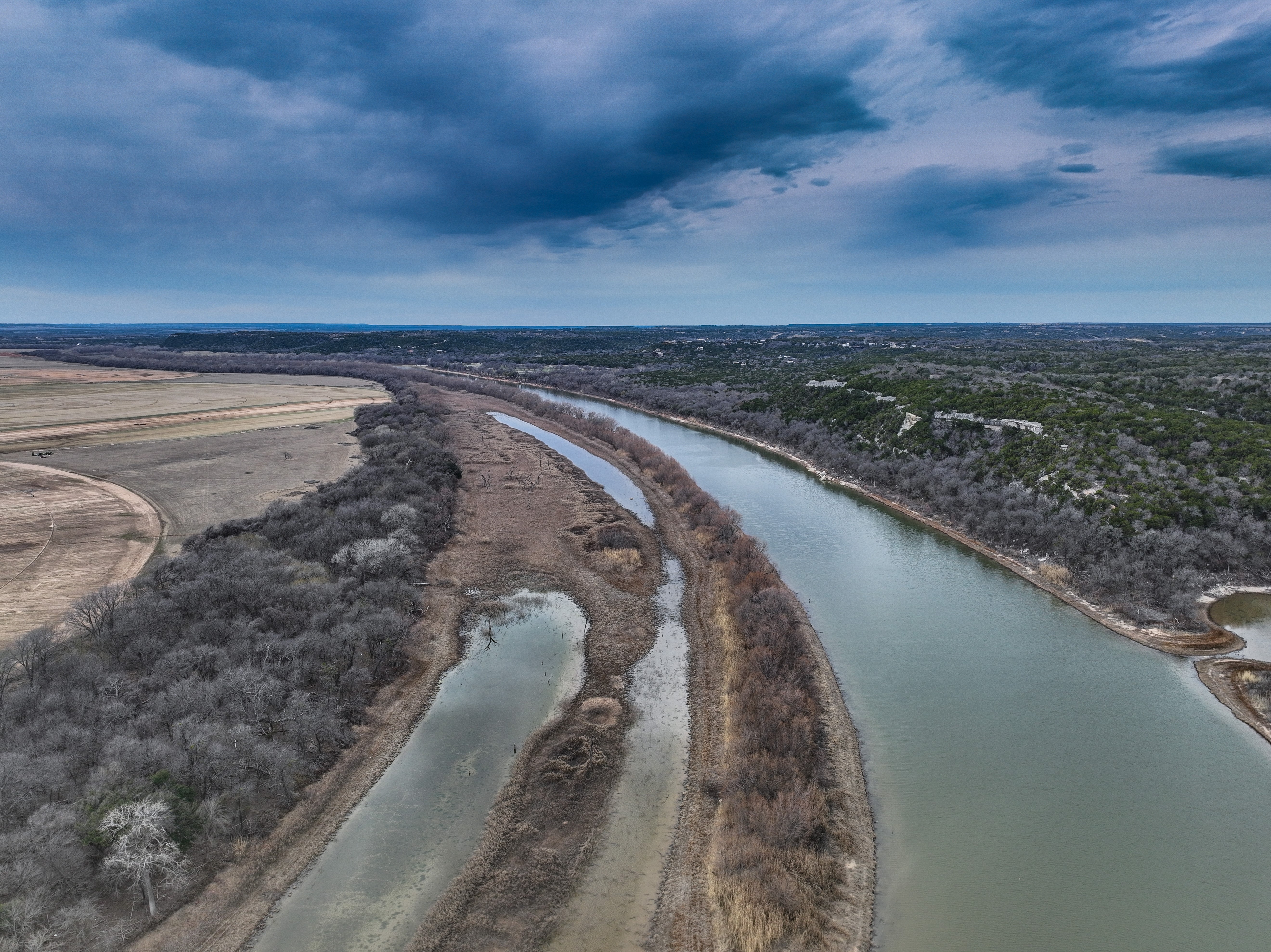 Drone footage of the Brazos River