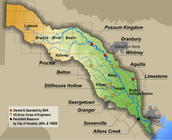 Brazos Basin Reservoirs