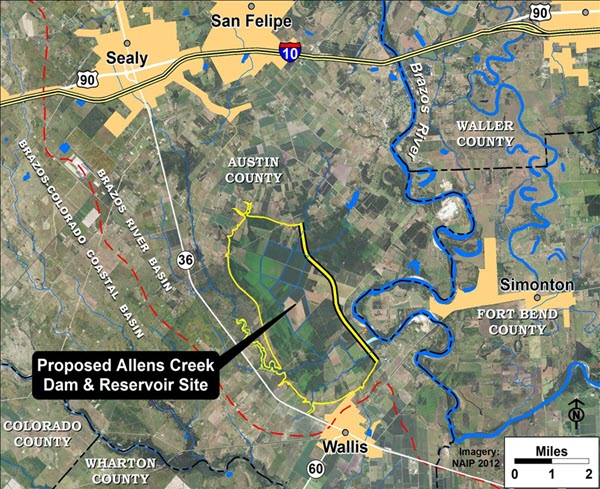 Proposed Allens Creek Reservoir Site