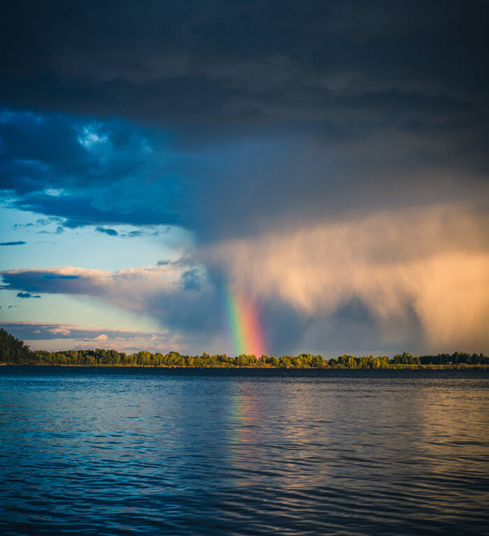 Storm and rainbow