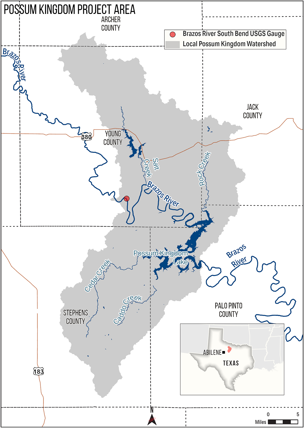 Possum Kingdom Lake aerial view