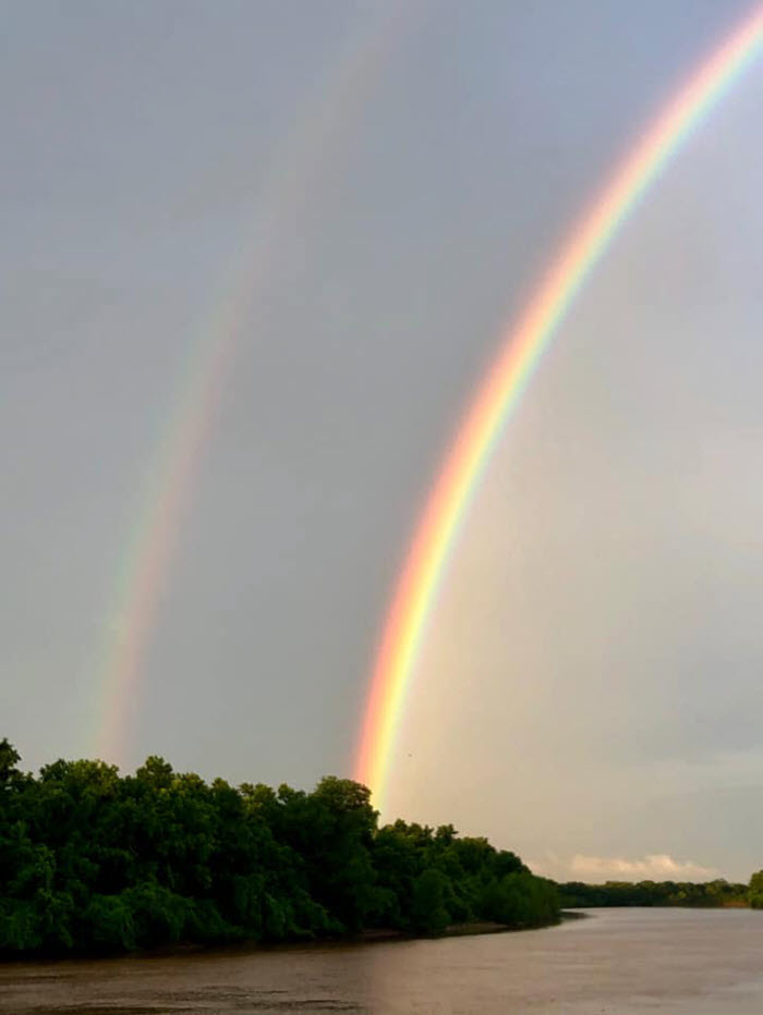 Rainbows over the Brazos near Freeport, submitted by Debbie Craddock