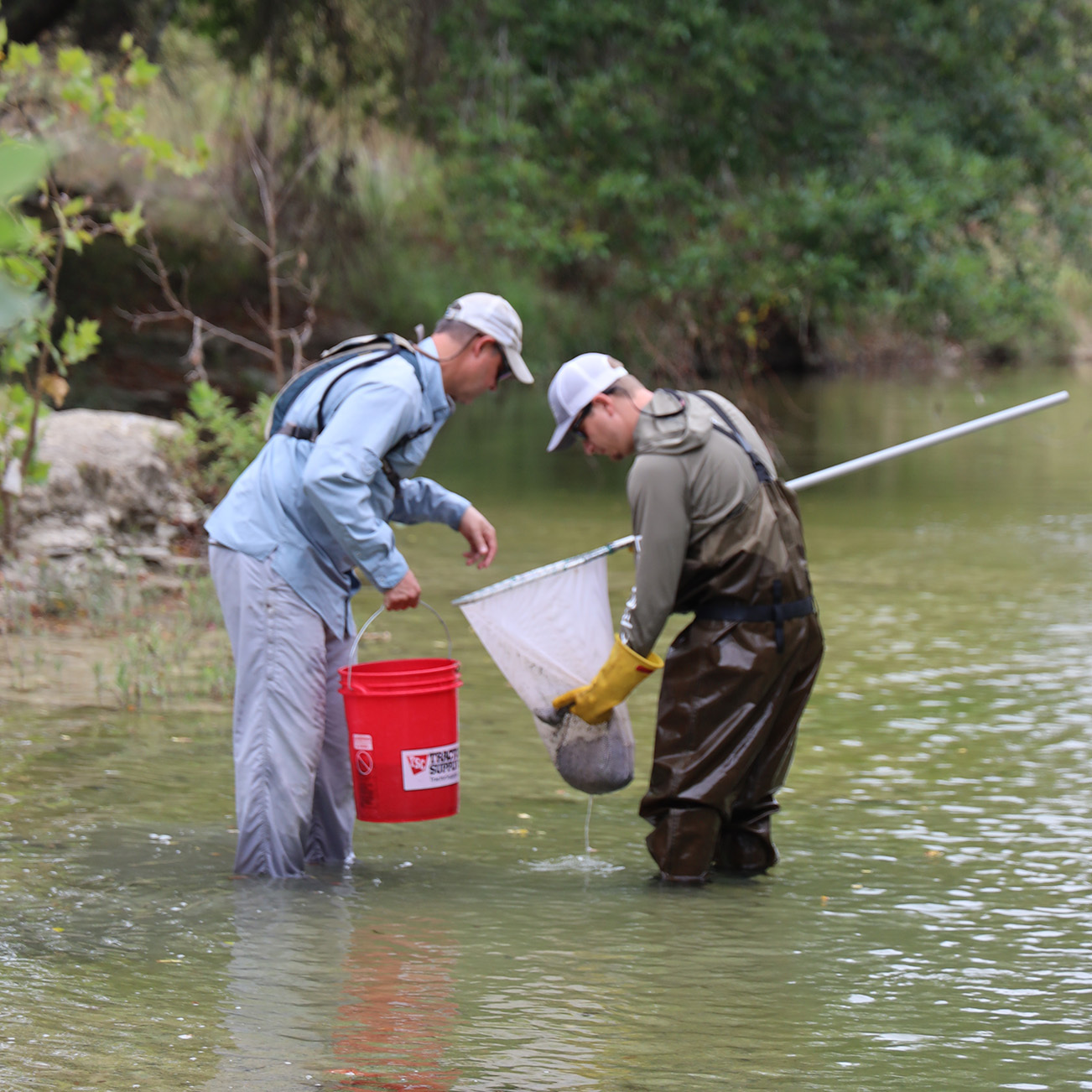 Field Operations team collecting samples